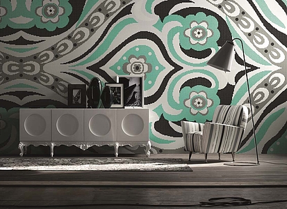 Bisazza Wears Emilio Pucci Mosaic Tiles produced by Bisazza, Style designer, Fabric effect